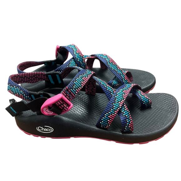 Chaco Z/2 Blue and Pink Sandals Size 10 - Picture 2 of 5